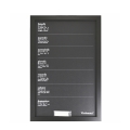 Schwarzes vertikales Wochenplan Tafelfolie 40x60cm mit Kreidestiften Victionary Week Aktion