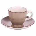 Set aus 6 Kaffeetassen mit Untertassen, buntes Design Baita Sales