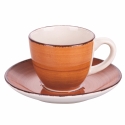Set aus 6 Kaffeetassen mit Untertassen, buntes Design Baita Rabatte