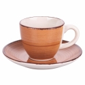 Set aus 6 Kaffeetassen mit Untertassen, buntes Design Baita Katalog