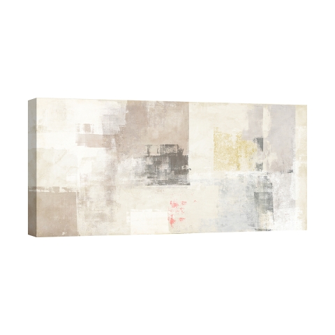 Abstraktes Beige-Weiße Leinwanddruckbild Natural Ludwig Maun Aktion