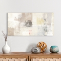 Abstraktes Beige-Weiße Leinwanddruckbild Natural Ludwig Maun Verkauf