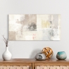 Abstraktes Beige-Weiße Leinwanddruckbild Natural Ludwig Maun Verkauf
