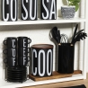 Set aus 6 Kaffeetassen mit Untertassen aus Steingut und Stahlständer Bigismore Sales