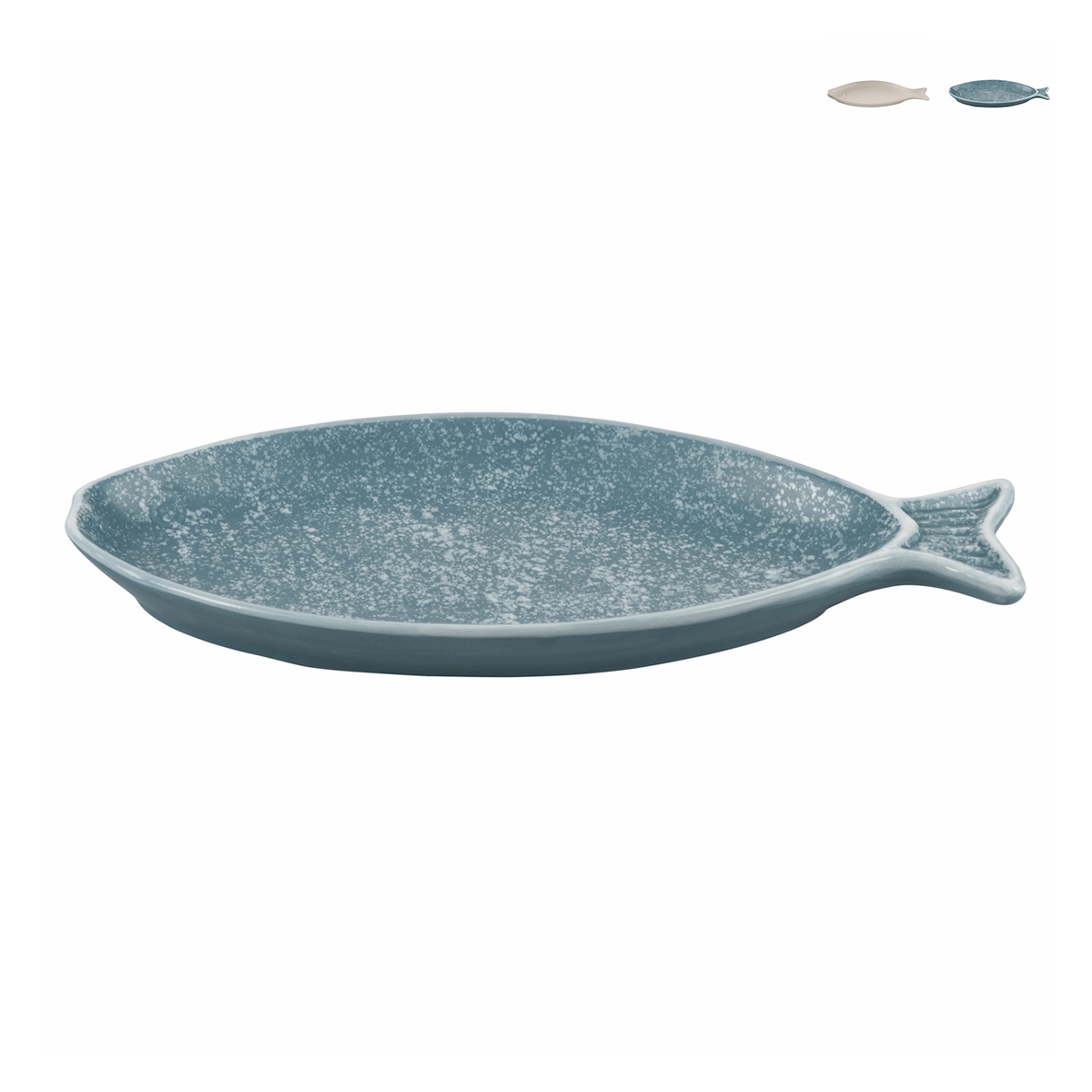 Ovale Servierplatte aus Keramik maritimes Design 31x12,5 cm Kos Angebot