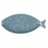 Ovale Servierplatte aus Keramik maritimes Design 31x12,5 cm Kos Sales