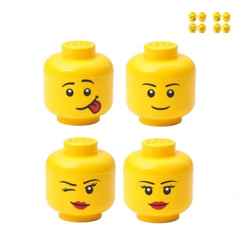 LEGO Kopf Aufbewahrungsbox Mini Set 4, stapelbar Aktion
