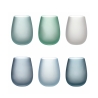 Set blaue Gläser aus Glas, Eiseffekt, 600ml, Happy Hour Ocean Aktion