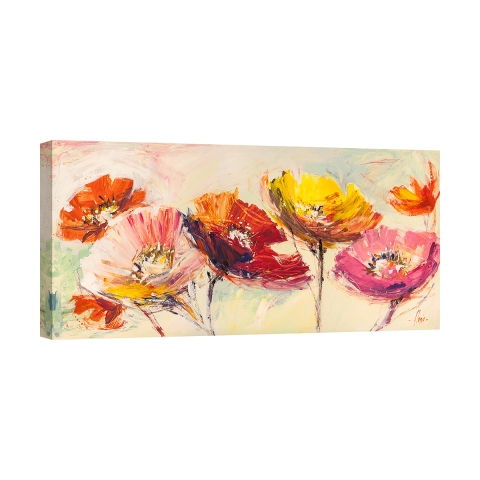 Buntes Blumenbild Leinwanddruck Nel vento Luigi Florio Aktion