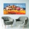 Leinwandbild Landschaft Küste Dorf am Meer Luigi Florio Sales