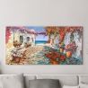 Leinwandbild Küstendorf Piazzetta mediterranea Luigi Florio Sales