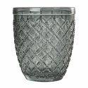 Set mit 6 Wassergläsern aus transparentem, farbigem Glas in Grau Castle Stone Modell