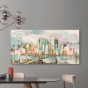 Moderne Stadtlandschaft Leinwanddruck Farben in Manhattan Luigi Florio Sales