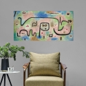 Abstraktes Gemälde auf Leinwand bunt Insula Dulcamara Paul Klee Verkauf