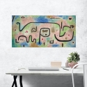 Abstraktes Gemälde auf Leinwand bunt Insula Dulcamara Paul Klee Sales