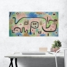 Abstraktes Gemälde auf Leinwand bunt Insula Dulcamara Paul Klee Sales