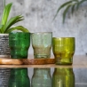 Set aus 6 handgefertigten Wassergläsern aus grünem Glas Unico Greenery Verkauf