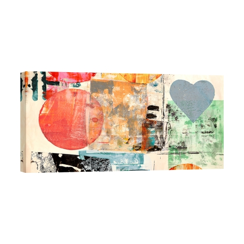 Abstraktes Bild Herzen und Kreise Leinwanddruck Pop Love 2 Peter Winkel Aktion