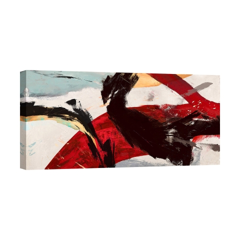 Moderne zeitgenössische Kunstdruck auf Leinwand Ride the Tiger Jim Stone Aktion