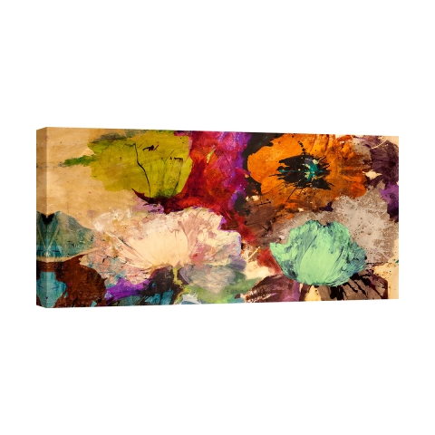 Abstraktes Blumenbild auf Leinwand, Floating Flowers Jim Stone Aktion
