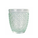 Set von 6 Trinkgläsern aus transparentem grünem Glas Castle Greenery Lagerbestand
