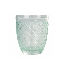 Set mit 6 Tischgläsern aus klarem, blauem Glas Castle Ocean Lagerbestand