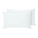 Set aus 2 Kissenbezügen 50x80cm aus weißer Baumwolle mit Patte Toronto Aktion