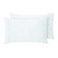 Set aus 2 Kissenbezügen 50x80cm aus weißer Baumwolle mit Patte Toronto Aktion
