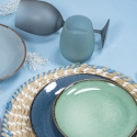 Set blaue Gläser aus Glas, Eiseffekt, 600ml, Happy Hour Ocean Angebot