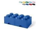 LEGO Aufbewahrungsbox in Ziegelsteinform mit 2 Schubladen 8 Noppen Aktion