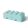LEGO Aufbewahrungsbox in Ziegelsteinform mit 2 Schubladen 8 Noppen Kosten