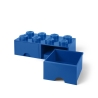 LEGO Aufbewahrungsbox in Ziegelsteinform mit 2 Schubladen 8 Noppen 