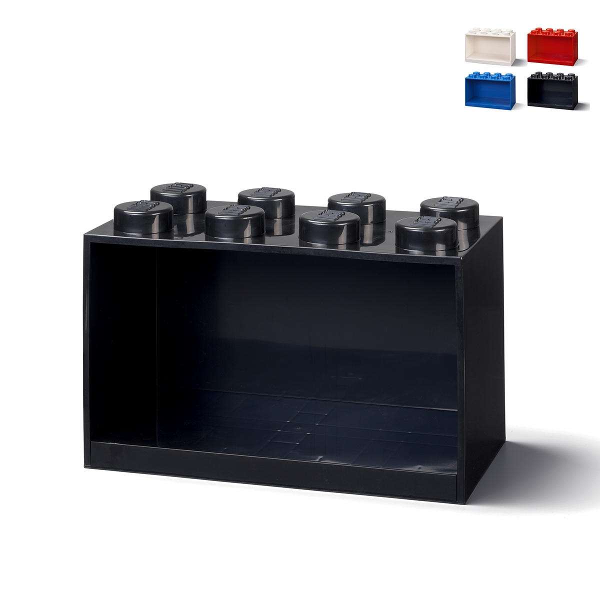 Stapelbarer LEGO Brick Regalbehälter mit 8 Noppen Aktion Stapelbarer LEGO Brick Regalbehälter mit 8 Noppen Aktion