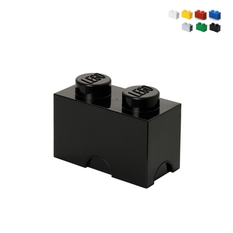 LEGO Brick rechteckiger stapelbarer Behälter mit 2 Noppen Aktion