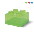 Transparenter Aufbewahrungsbehälter mit Deckel LEGO Brick 4 Noppen Aktion