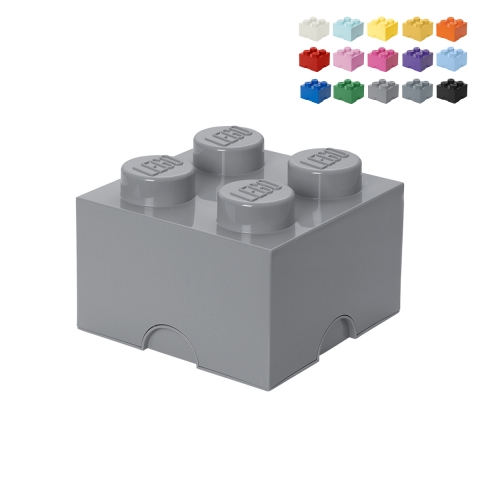 LEGO Brick Stapelbarer quadratischer Behälter mit 4 Noppen Aktion
