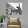 Kunstdruck auf Leinwand Schwarz-Weiß Metropolitain Paris Pangea Images Sales