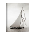 Leinwandbild Segelboot Vintage Schwarz-Weiß Britannia Aktion
