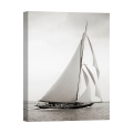 Leinwandbild Segelboot Vintage Schwarz-Weiß Britannia Aktion