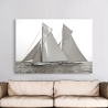 Schwarz-Weiß-Druck auf Leinwand Segelboot Columbia & Shamrock 1901 Sales