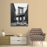 Leinwanddruck Schwarz-Weiß By the Manhattan Bridge Gasoline Images Verkauf