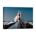 Fotoleinwanddruck Leuchtturm im Mittelmeer Aktion