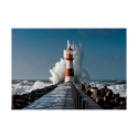 Fotoleinwanddruck Leuchtturm im Mittelmeer Angebot