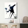 Moderne Street Art Leinwanddruck Bild "Messaggio di Pace" Banksy Sales