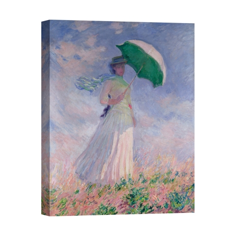 Leinwandbild Frau mit Sonnenschirm Claude Monet Aktion