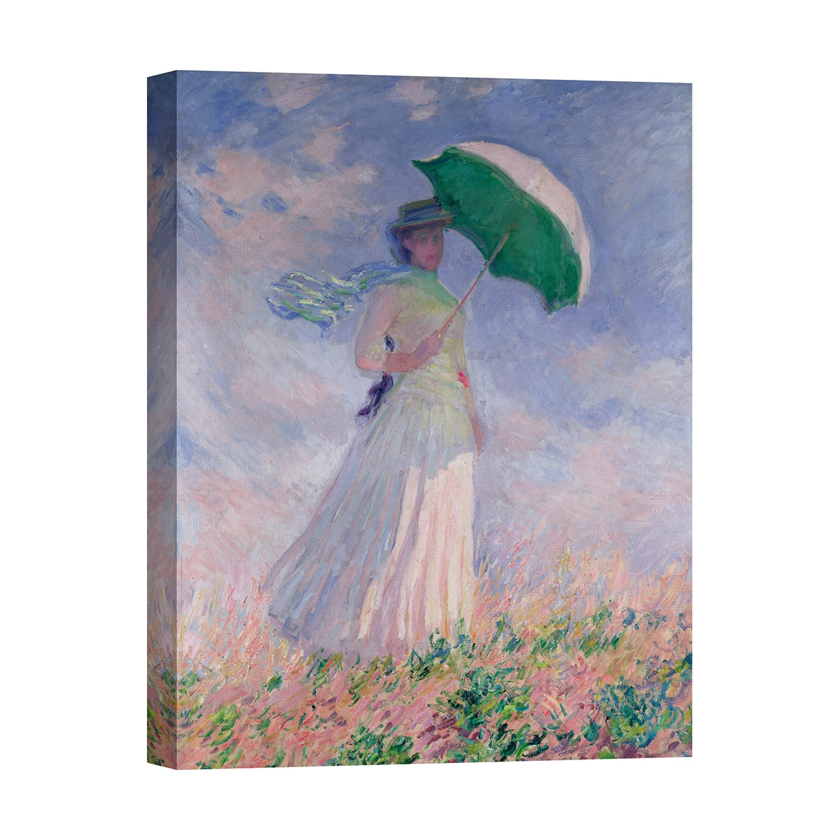 Leinwandbild Frau mit Sonnenschirm Claude Monet Aktion