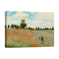 Leinwanddruck Impressionistisches Gemälde Feld mit Mohnblumen von Claude Monet Aktion