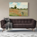 Leinwanddruck Impressionistisches Gemälde Feld mit Mohnblumen von Claude Monet Sales