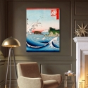 Leinwanddruck, Berg- und Meereslandschaft Monte Fuji von Hokusai Kanagawa Sales