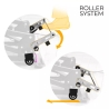 Relaxsessel mit 2 Motoren aus Stoff, Hebelifter und Räder Omega 